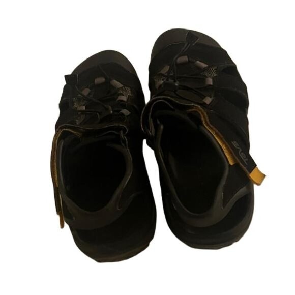 Teva Fleetwood Black and Yellow Sandals, Size 10 - Picture 6 of 7
